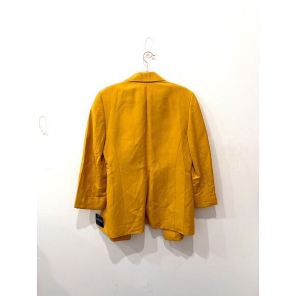 NWT Kasper Linen Blend Open Front Topper Cuff Sleeve Oversized Blazer Womens 12 - Picture 4 of 8